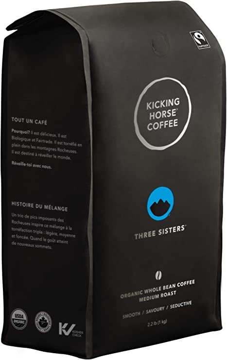 Kicking Horse Coffee Whole Bean,Three Sisters - Medium Roast,35.2 Ounce